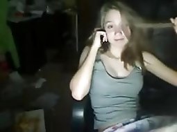 Talking On Her Phone During Her Sex Chat
