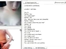 German girl has cybersex with a stranger on chat roulette