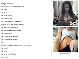 Horny black Girl Has Cybersex With A White Guy Online
