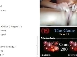 Cute brunette fuck girl plays a sex game on omegle